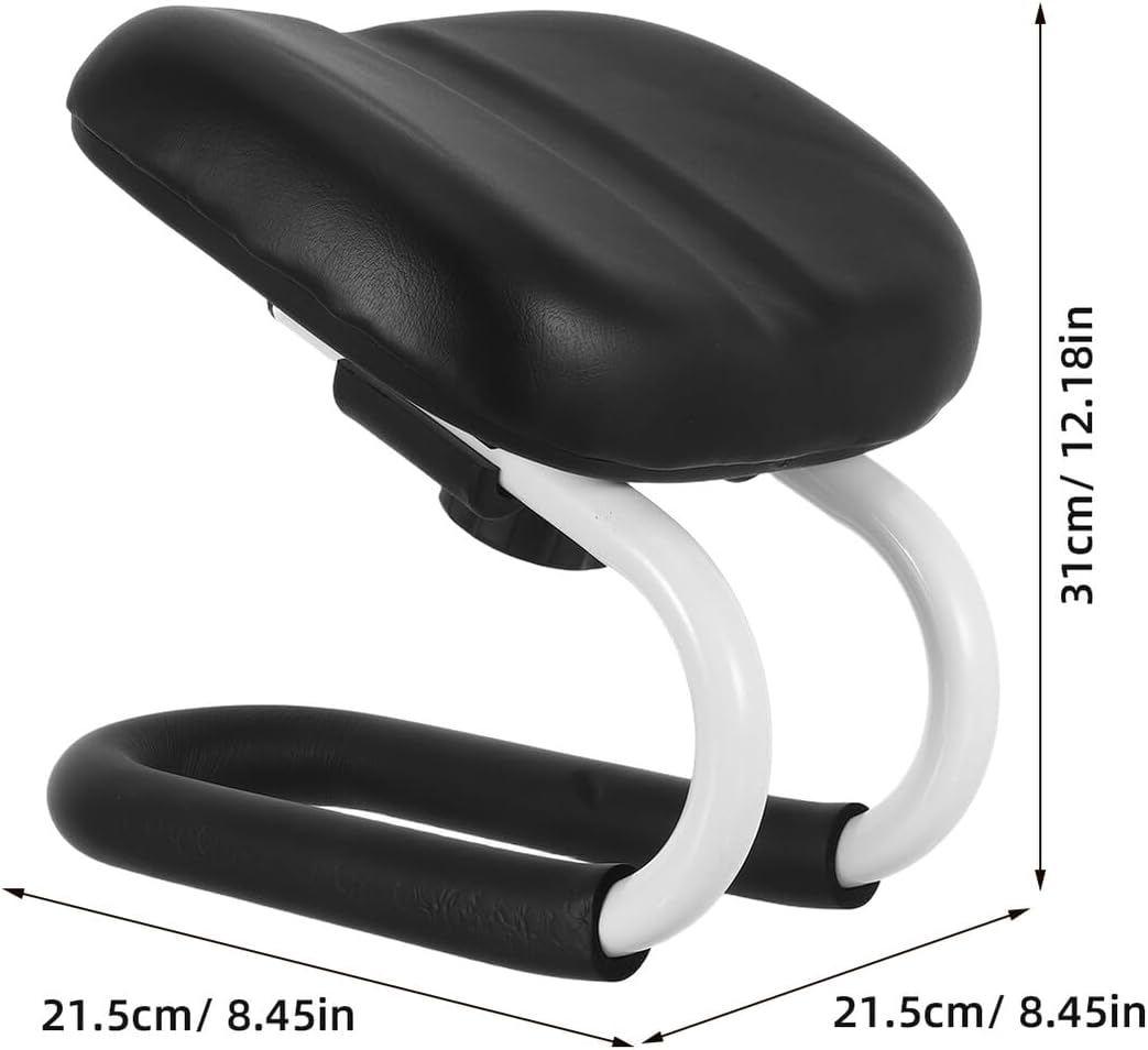 Veemoon Adjustable Bench with Non-Slip Padded Cushion, Metal Prayer Stool and Mindfulness Sitting, Black with Anti-Slip Cover, Suitable for Home and Studio Use