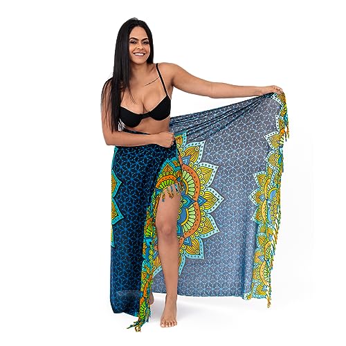 Canga De Praia Mandala Indiana Vários Modelos (Azul)