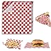 Carta per hamburger a scacchi, 100 fogli di carta da forno, carta da forno antiaderente per cestini, carta cerata impermeabile a prova di olio per confezioni di gastronomia 10 '' x 11 ''
