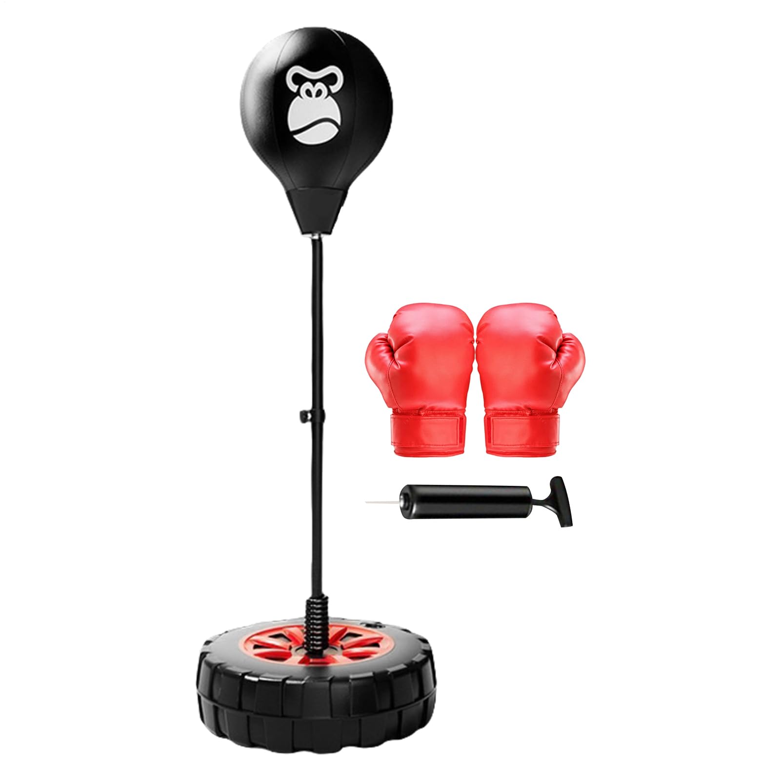 Borsa riflessa di Boxe, Borsa da boxe riflessa - Palloncino di velocità di | allenamento | Borsa regolabile in altezza con guanti da velocità per allenamento, attrezzatura