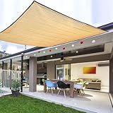 Malla Sombra para Exteriores(4x3m), Malla Sombra Exteriores Extra Reforzada, 90% UV, Tejido Cruzado, Proceso de Borde de...