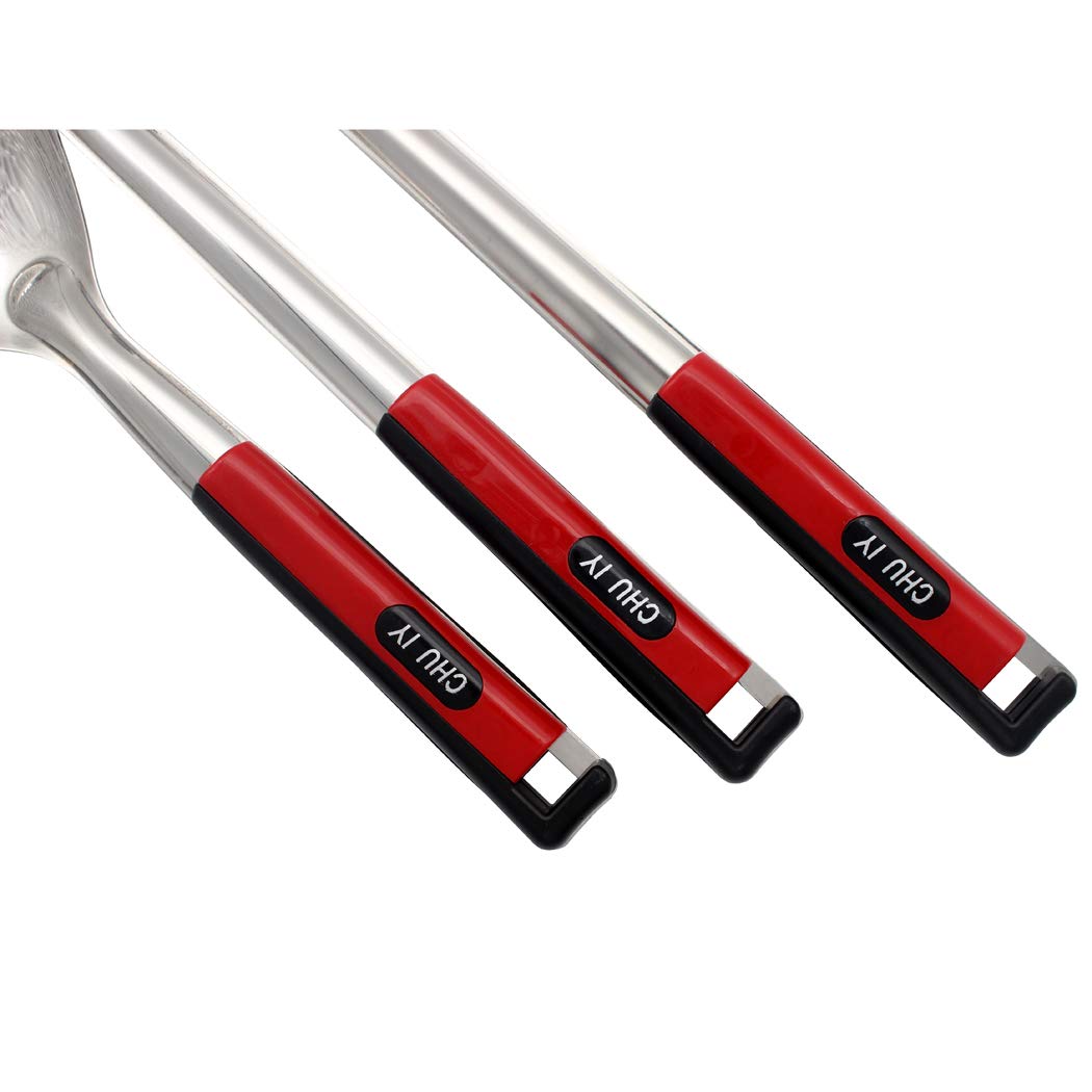 Set Ustensiles De Cuisine Abcsea 6Pièces - INOX - Spatules, Cuillères, Louche - Pour Induction
