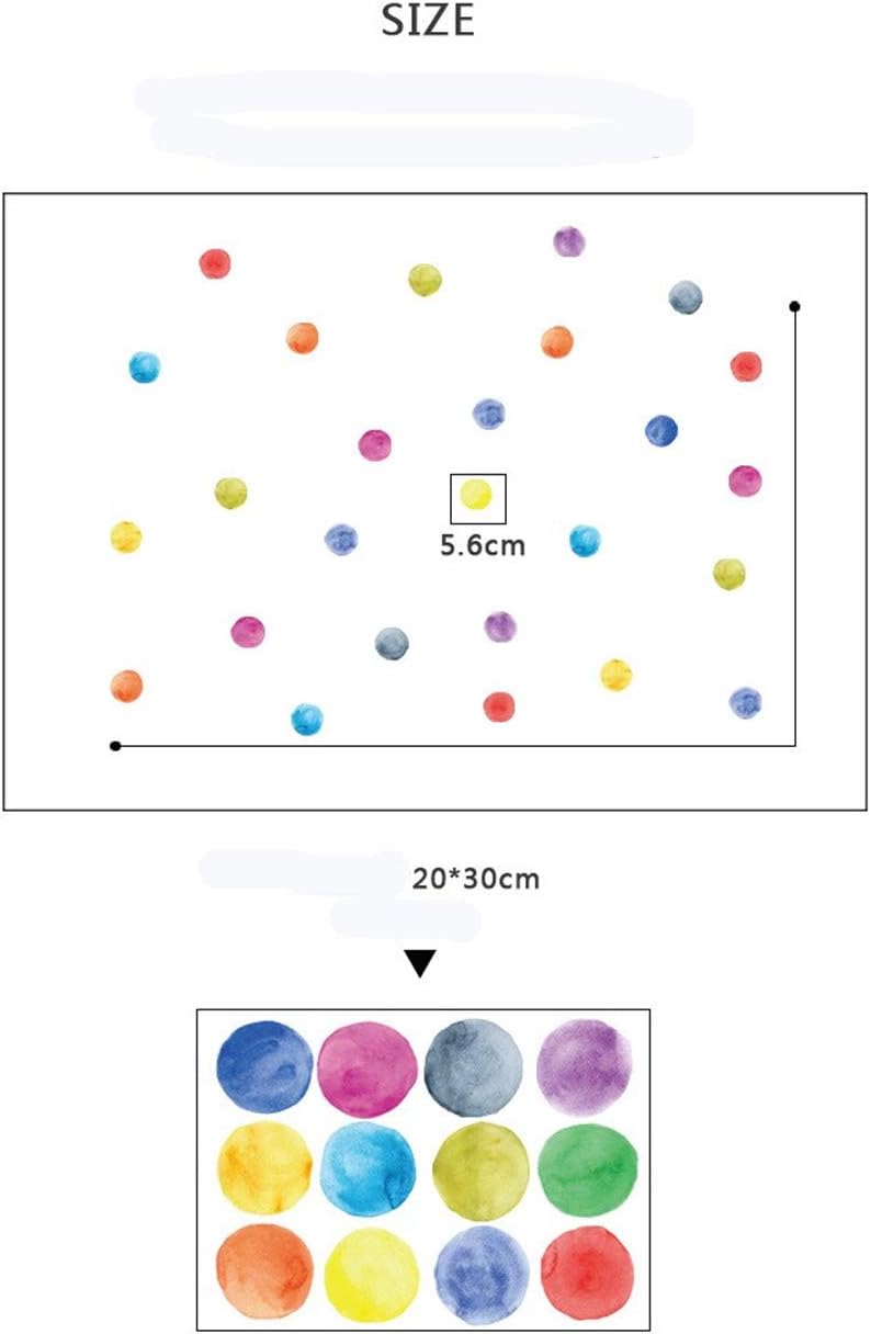 Wajade 60 PCS Colorful Dots Wall Stickers Round Circle Wall Decal Stickers for Baby Nursery Room 3 511gIjlrPXL. AC SL1302