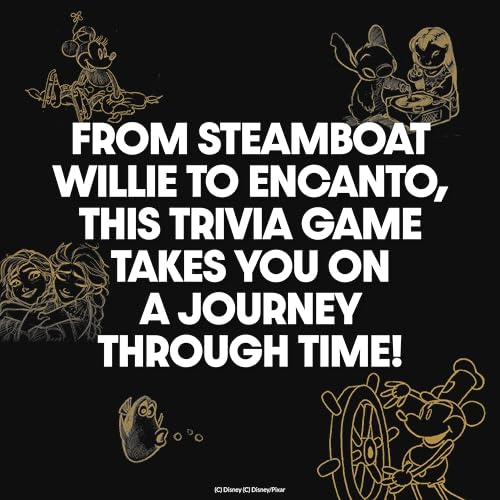 Image of Disney Trivia Board Games for Family Night, Travel Games, Strategy Game, 6+