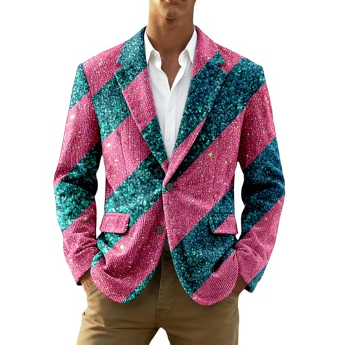 Veste homme en velours côtelé à paillettes pour vos soirées de nuit et festivals d'automne