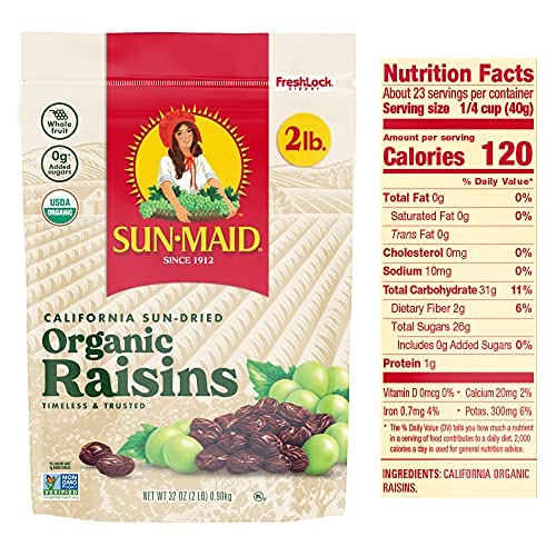 Sun-Maid 289685 Organic California Sun-Dried Raisins thumb #3
