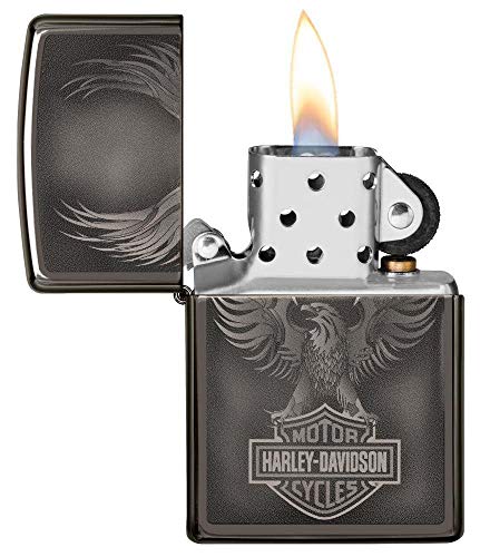 Encendedor Zippo Black Ice Harley Davidson miniatura 3