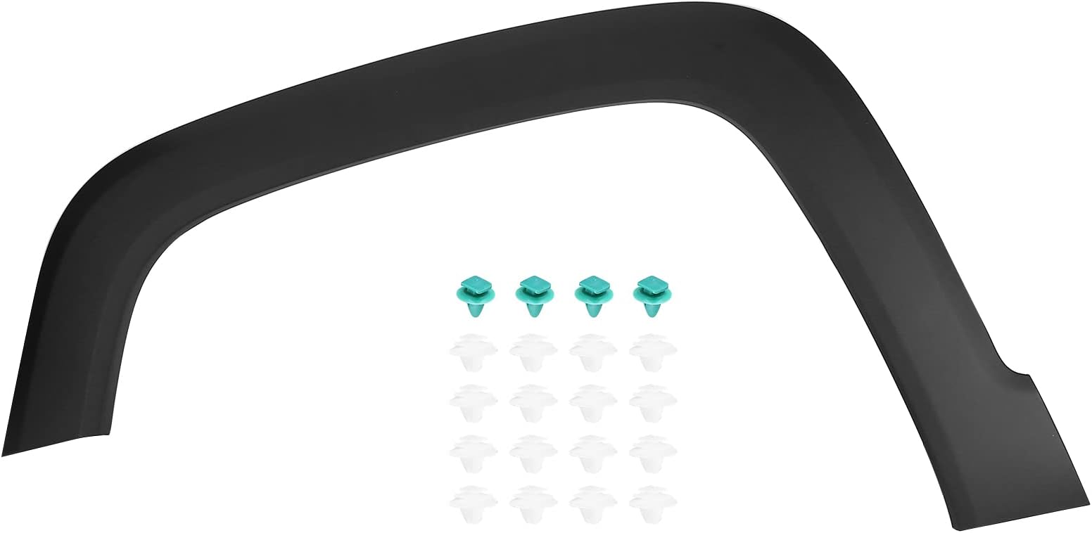 Front Wheel Arch Fender Flares, Front Left Side Fender Flare Molding Driver Side Wheel Arch Fender Flare Molding Trim Compatible with Jeep Renegade 2015-2021 Replace 5XB65LXHAA CH1290113