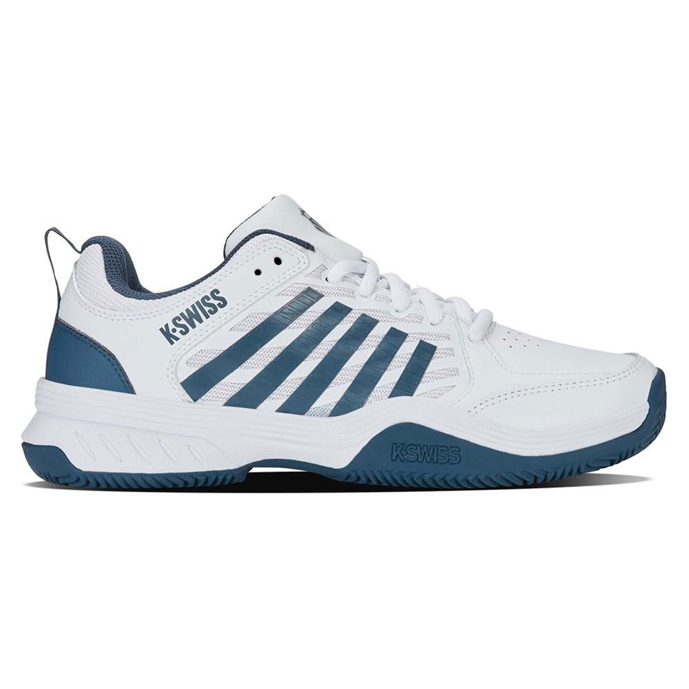 K-Swiss Court Express 2 - Tenis para Hombre, Blanco/Negro/Rojo Marte