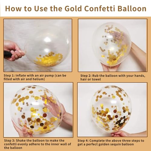 Image of Zesliwy Gold White Sand Confetti Balloons, 50pcs 12 inch Beige Gold Nude Neutral Balloons for Birthday Wedding Bride Shower Party Decoration
