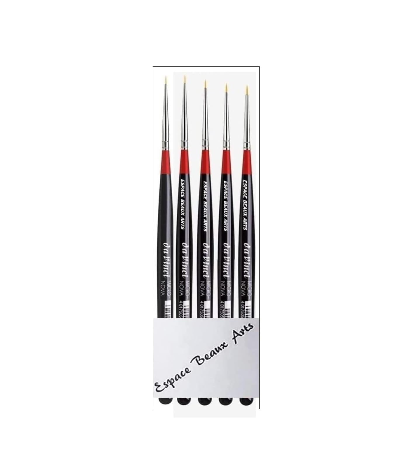 Da Vinci 1570 Series - Aquarell-Pinsel-5er Set NOVA-Synthetik no, 0/10, 0/5, 0/3.0, 2. Made in Germany, Espace Beaux Arts