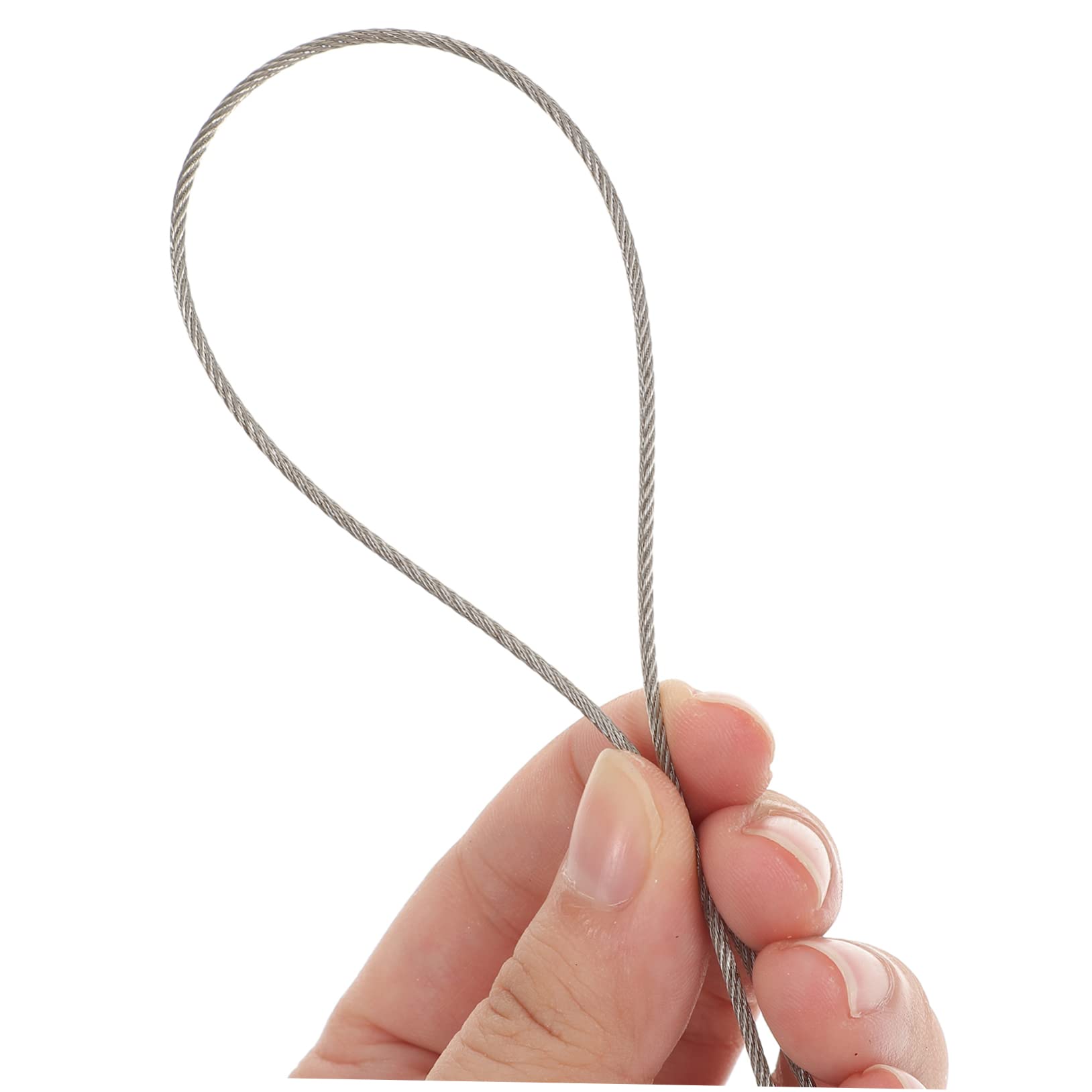 JECOMPRIS 12 Pcs Buckle Safety Cable Safety Rope for Stage Light Stainless Steel Cable Rope with Loops Safety Ropes for Wire Thin Cable Lock Safety Cable Locks Heavy Duty Security Cable