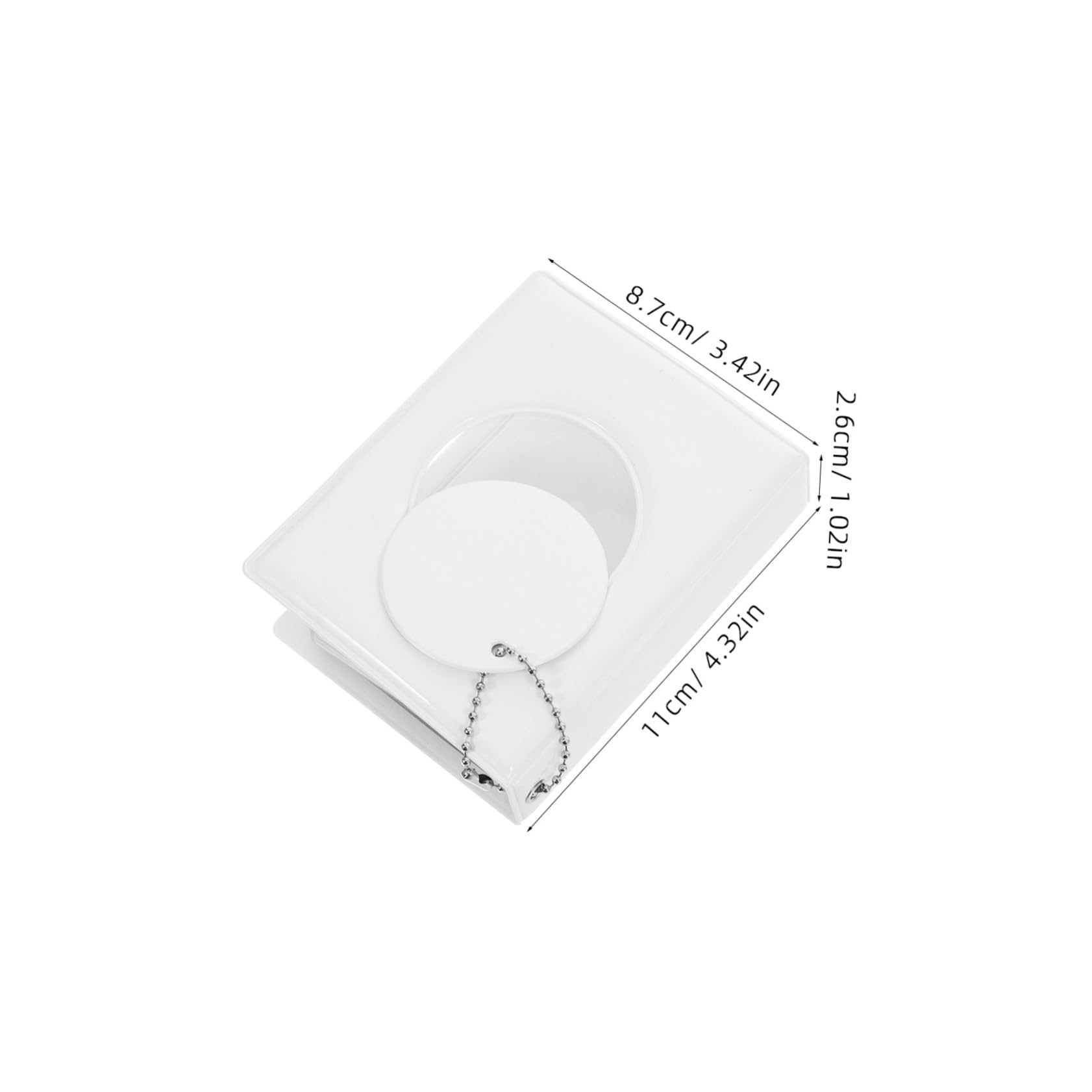 Happyyami Decorative Mini Photo Album for Photocard Storage Stylish Round Hollow Card Binder for Collecting and Trading Cards Compact and Portable