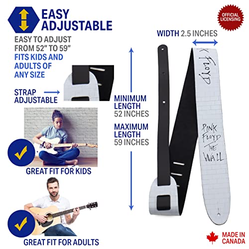 Perri’s Leathers Ltd Sangle de guitare réglable en cuir pour guitare acoustique/basse/électrique Fabriqué au Canada… - Les Beatles, Paul McCartney, John Lennon, RIngo Starr, George Harrison Perri's Leathers Ltd Sangle de guitare réglable en cuir pour guitare acoustique/basse/électrique Fabriqué au Canada… – Image 3