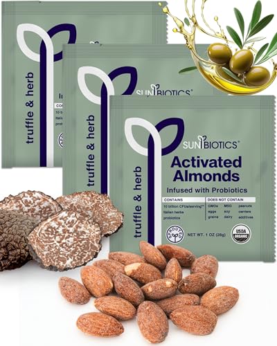 Image of Sunbiotics Activated Organic Sprouted Almonds - Truffle & Herb, Pack of 3