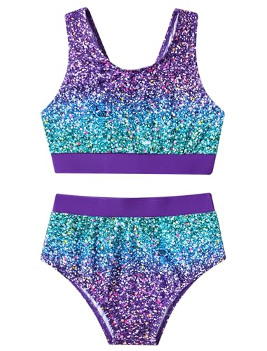 RAISEVERN Bathing Suits for Girls Size 8 Swimsuit for Kids Two Piece Swim Bikini Sets