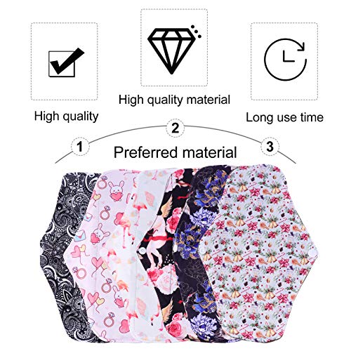 Healifty Pano Sanitário Reutilizável Menstrual Guardanapo Sanitário Menstrual com Bolsa para Senhora