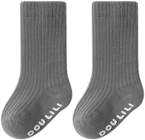 QandSweet Baby Boy Combed Cotton Socks Toddler Crew Sock Non-Skid for Newborn Infant Childrens - Image 8