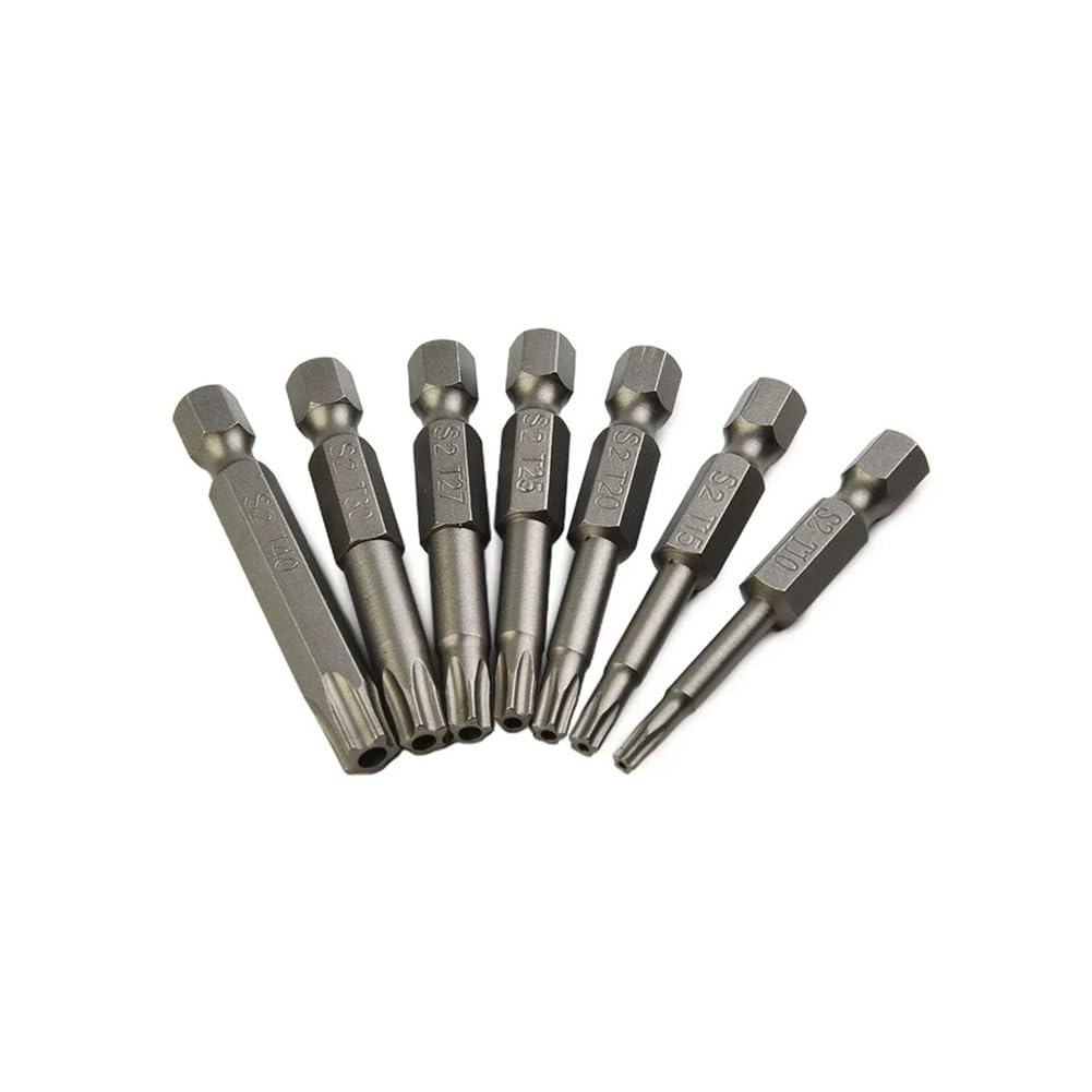 Ruxyoie 7 Pcs Set 7Pcs Magnetic Screwdriver Bit Set Alloy Steel 1/4'' Hex Shank