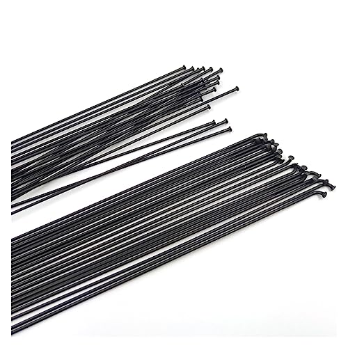 Rayons de vélo en acier inoxydable noir 14G straight pull haute tension