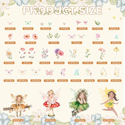 Vinilos decorativos luminosos para pared hadas y mariposas miniatura 7