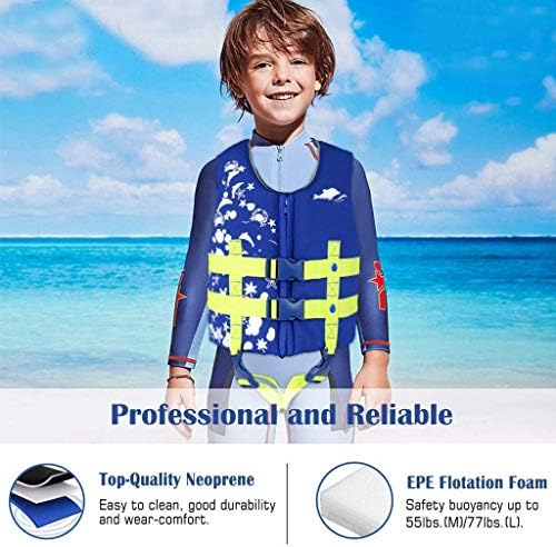 Kids Swim Vest - Children Float Jacket Vest with Adjustable Safety Strap, Toddler Pool Floaties for Begin to Swim, Infant Buoyancy Swim Trainer Vest for Boys & Girls 10-30 kg /2-9 Years
