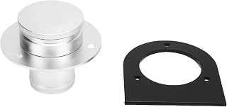 2 inch Fuel Filler Cap with Bracket, Aluminum Alloy Fuel Filler Cap for Sand Rails, Hot Rods, Trucks, Sand Rails and Rat Rods, Compatible (Silver)