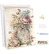 JYLMOOD Flower Paint By Numbers Kit For Unisex Adults Beginner With Full Accessories, Easy Oil Painting Kits On Colored Canvas, 16x20in, Relaxing Art Craft - Walmart Supplies