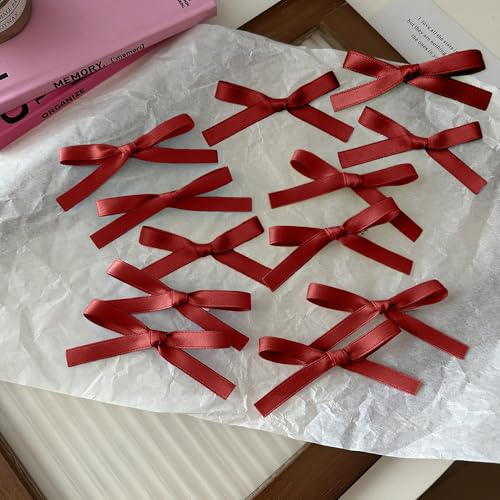 12 Pcs Hair Clip Mini Bowknot Ribbon Barrettes Cute Claw Clips for Women Hair Accessories