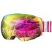OutdoorMaster Ski Goggles PRO - Frameless, Interchangeable Lens 100% UV400 Protection Snow Goggles for Men & Women ( Pink Frame VLT 17% Rose Lens with and Free Protective Case )
