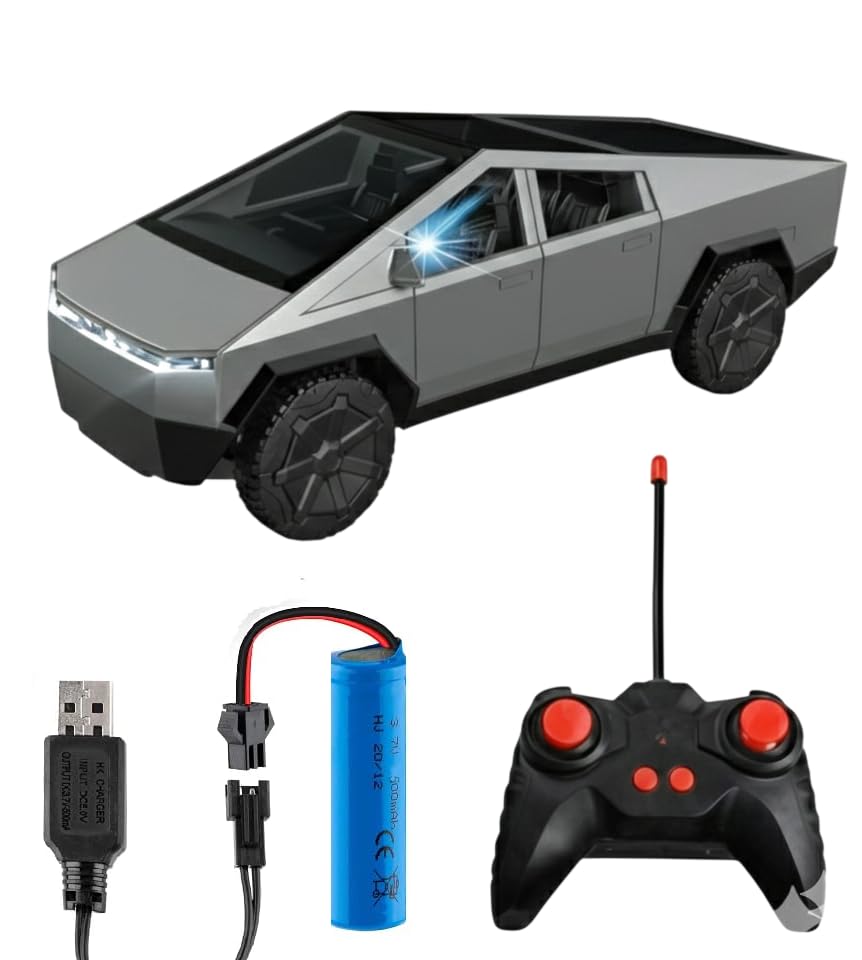 Remote Control Cyber RC Truck with Light All-Terrain High Speed Racing Car with Rechargeable Battery for Boys 5 7 Years Birthday Gifts