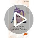 Image of MD'S Home Insulated 860ml Tumbler with Handle and Straw Lid 100% Leak-Proof Cupholder Friendly Travel Mug 29oz Stainless Steel Insulated Tumbler with lid and straw Gifts for Women Men Him Her (PURPLE)