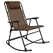 Best Choice Products Foldable Zero Gravity Rocking Patio Recliner Lounge Chair w/Headrest Pillow - Brown