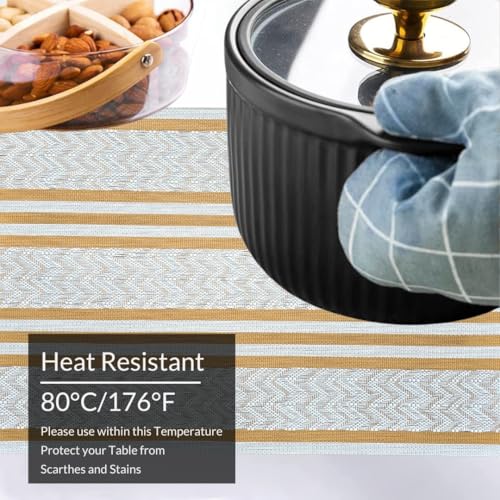 Image of YELONA Placemats for Dining Table - Heat Resistant, Non-Slip & Washable PVC Vinyl Table Mats - Set of 8, 45 x 30 cm (Ivory Beige)