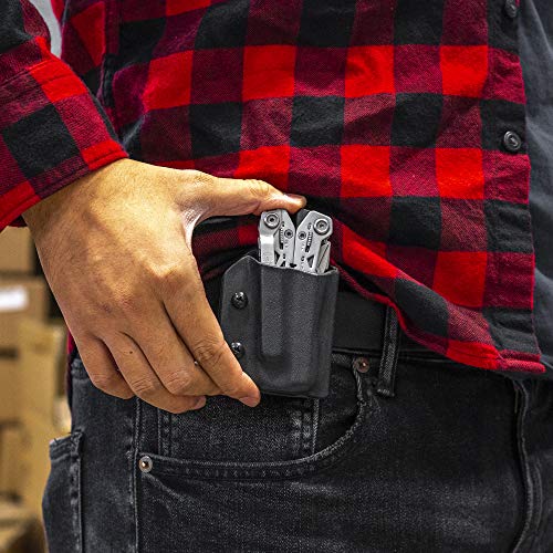 Clip & Carry Kydex Multitool Sheath for the Gerber Suspension NXT - Made in USA - Multi Tool Sheath Holder Cover Belt Pocket Holster - Black