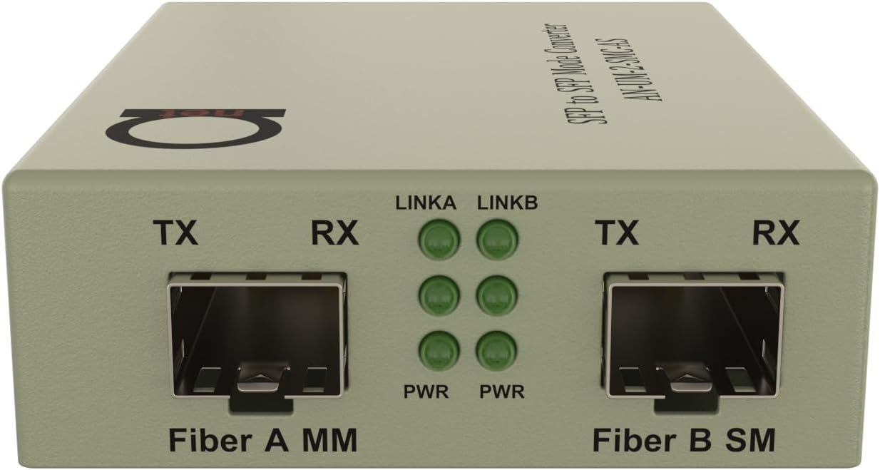 ADNET SFP to SFP Fiber Media Converter - 2 x Standard Open SFP Slots - Supports Gigabit, Fast Ethernet and 2.5G SFP miniGBIC modules - Fiber to Fiber Converter - Without Transceivers