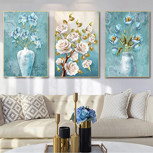 Impression sur toile de qualité supérieure avec motif fleurs abstraites