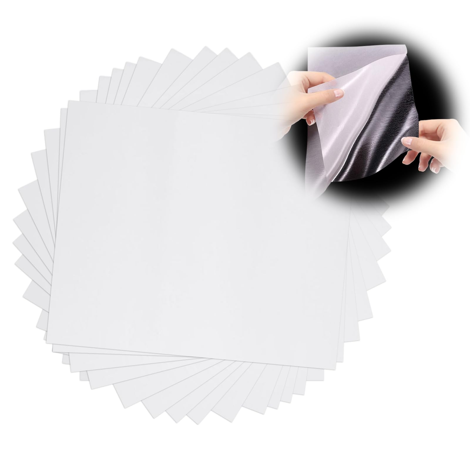 10pcs Iron-on Double Sided Adhesive Sheets Patch for Patches Adhesive, 11.8 x 9.8 inches Clear Self-Adhesive Sticky Patch for Sewing Iron on Crafts DIY Arts Photo Albums Making