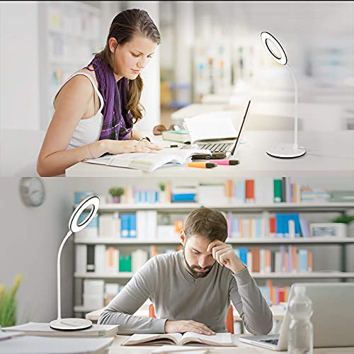 Miady Schreibtischlampe LED Dimmbare Tischlampe,3 Farb und 4 Helligkeitsstufen,Augenfreundliche Bürolampe mit Adapter… – Bild 8