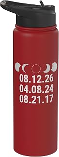 Total Solar Eclipse US Dates Path of Totality Tops & Stuff Stainless Steel Insulated Water Bottle