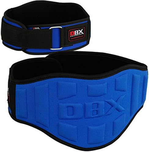 Weight Lifting Belt Gym Fitness 8 inch Wide Back Supports Neoprene Blue