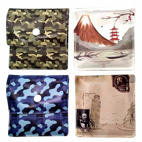 Juguta 4 Pièces Cendrier de Poche, Réutilisables Poche Etrave Cendres de Cigarette, PVC Pocket Cendrier, Portable Pocket Cendriers, ignifuge-inodore