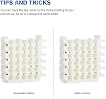 10GTEK 25-Hole Dresser de câble, Bundler et outil d'organisation pour le centre de données, les salles de serveurs et la machine de gestion des fils et organisateur (5 Trous x 5 Lignes blanches)