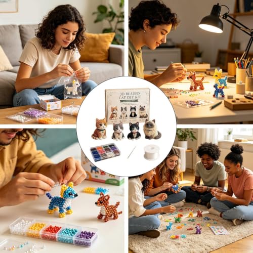 Kit artesanal de gato lindo hecho a mano para relajarte y decorar tu hogar 4