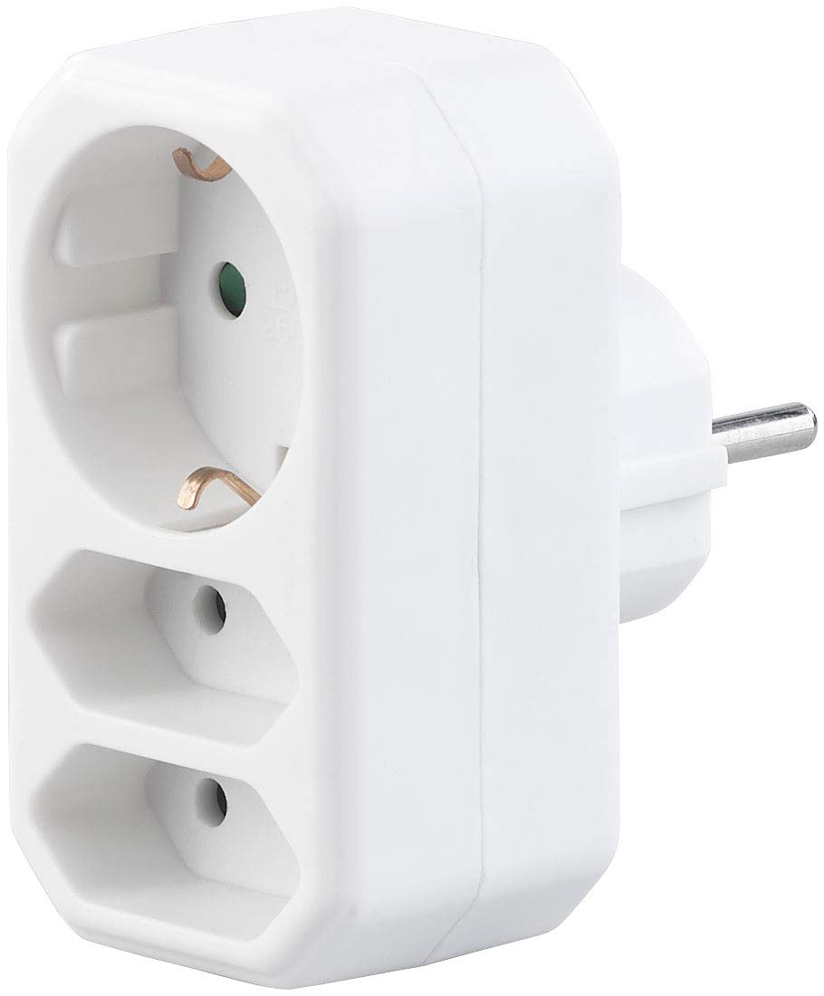 Revolt Steckdosenadapter Mit Schalter - 2er Set Stromspar-Stecker
