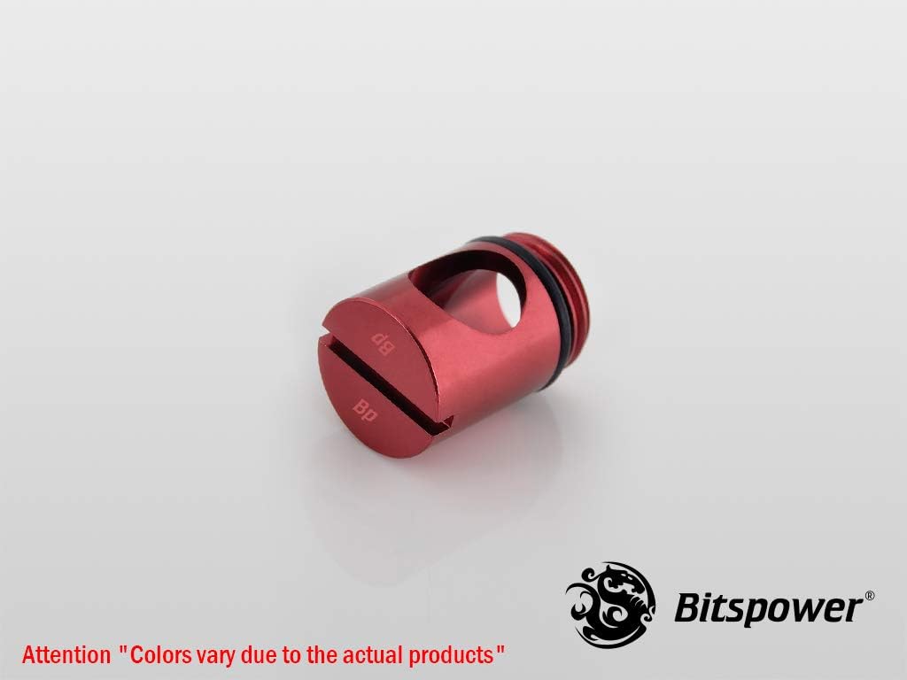 Bitspower G1/4" in-Side 90° Diversion Fitting, Deep Blood Red