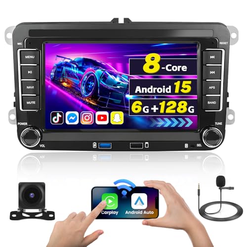 Poste radio Bluetooth avec Android Auto pour Skoda Seat et VW Golf avec écran tactile