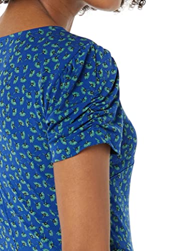 Image of Amazon Essentials Women's Gathered Short Sleeve Crew Neck A-line Dress (Available in Plus Size)