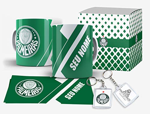 Caneca time do Palmeiras Personalizada com nome Grátis Caixinha + Brinde - Modelo 8