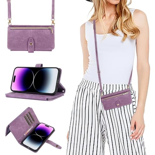Funda para Xiaomi Redmi Note 11S/Note 11 4G, Flores Case Libro con Tapa de Cuero PU Piel con Tarjetero, Soporte, Cierre Magnético y Correa de Muñeca Flip Cover Carcasa Antigolpes, Violeta